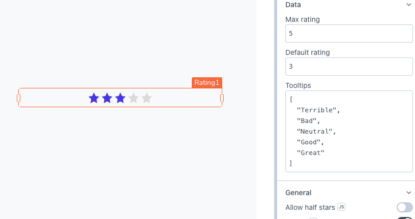 Display images on table row selection